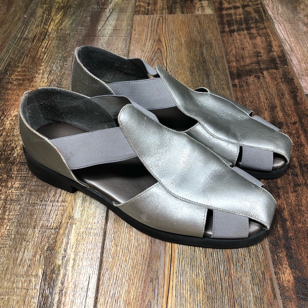 Aerosoles Silver Shoes Leather Elastic